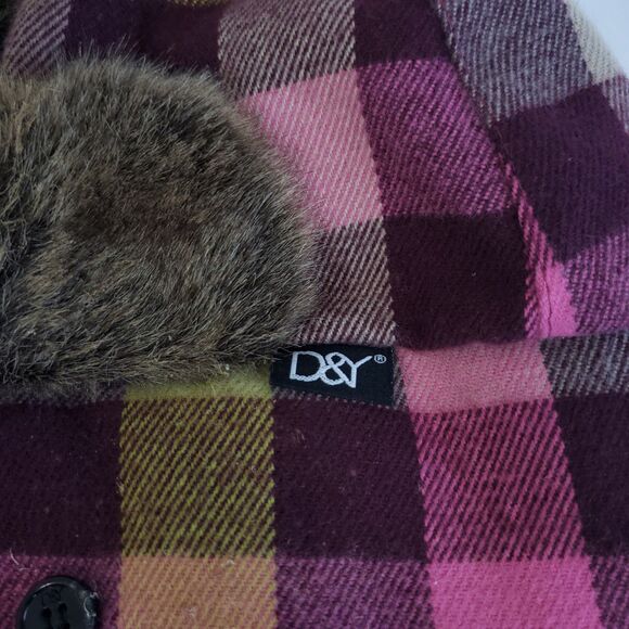 D&Y David & Young Trapper Hat Womens Faux Fur Accents Ear Flaps - Picture 8 of 11